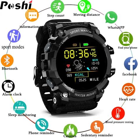 Poshi Men Smart Watch Waterproof Original Fashion Sports Watches For