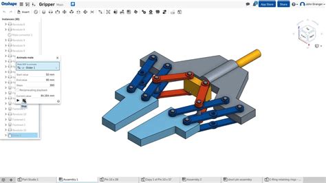 Onshape Project Robot Gripper Step 1 Overview Of Top Down Design