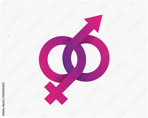 Gender Symbol Logo Inspiration Male And Female Sex Sign Vector Illustration Stock Vector