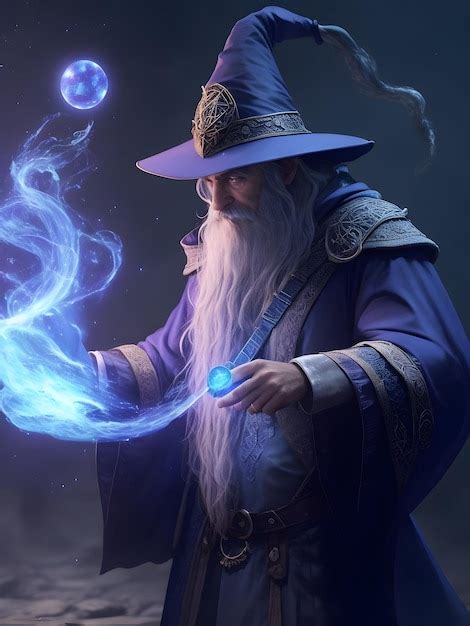 Premium AI Image | Rendering of wizard controlling magic