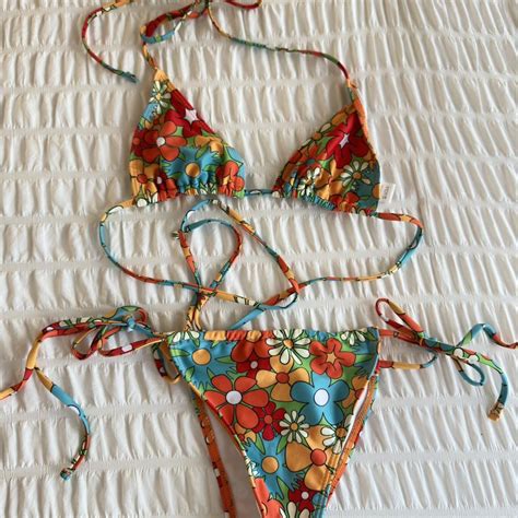 Triangle Bikini Never Worn Depop