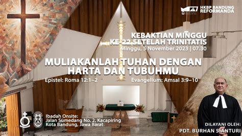 Ibadah Minggu Ke Setelah Trinitatis Minggu November