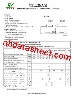 SF21 04 Datasheet PDF Shunye Enterprise