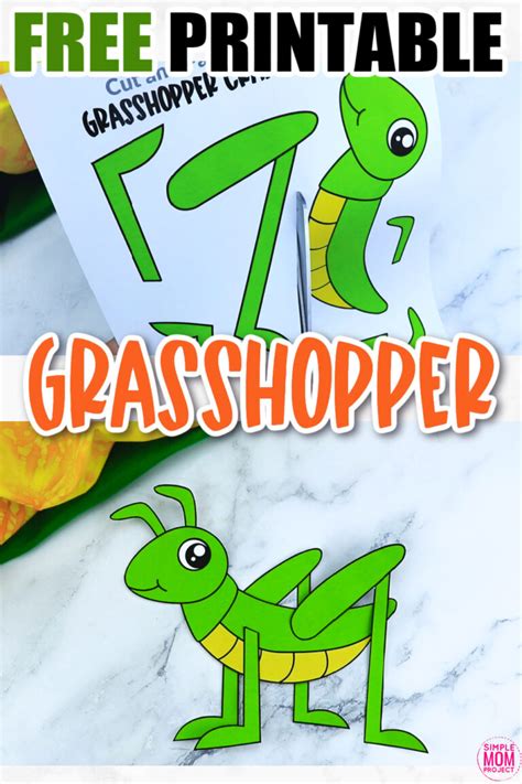 Free Printable Grasshopper Craft Template Simple Mom Project