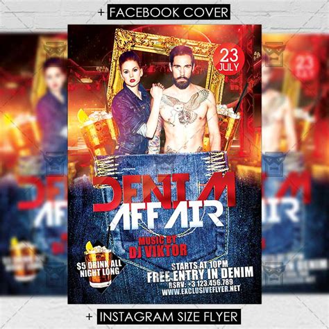 Denim Affair Premium A5 Flyer Template Exclsiveflyer Free And