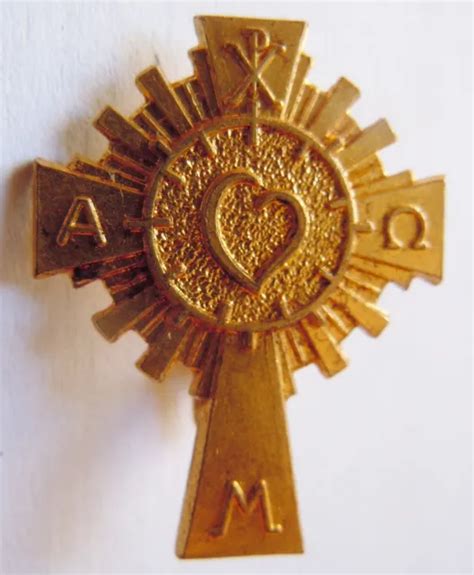 INSIGNE BOUTONNIÈRE CATHOLIQUE SAINT PIE X Fraternité COEUR SACRE