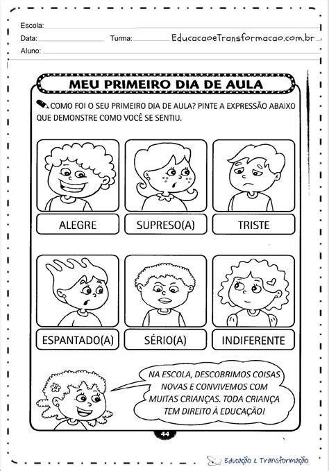 Atividade Para O Primeiro Dia De Aula 4 Ano Image To U