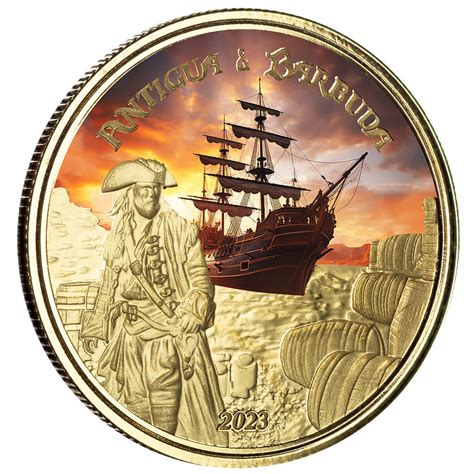 2023 EC8 Antigua Barbuda Rum Runner 1 Oz Gold Color Coin