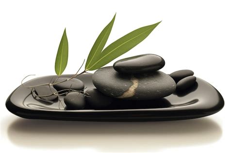 Premium AI Image Hot Stone Massage Isolated On White Background Generated By AI
