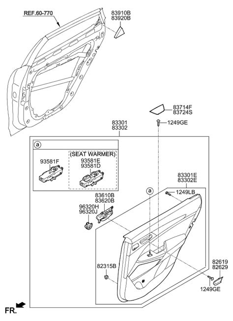 83306F6620BM6 Genuine Kia PANEL ASSY REAR DOOR