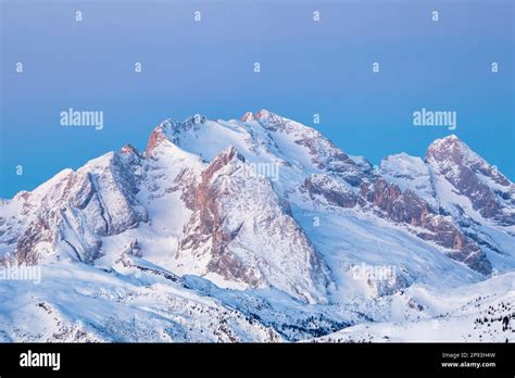 Italy Veneto Marmolada In Winter North Face On The Border Of