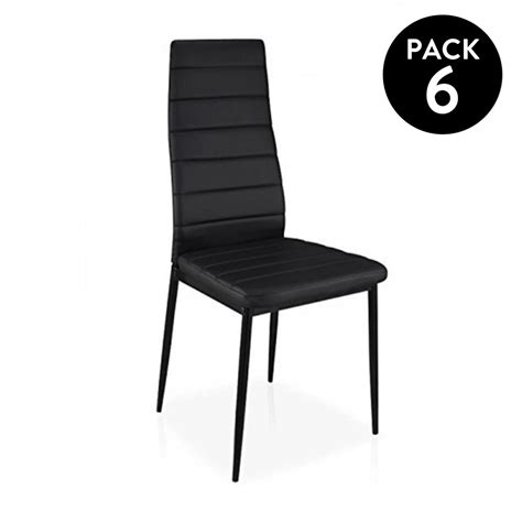 Pack Chaises De Salle Manger En Simili Cuir Emi