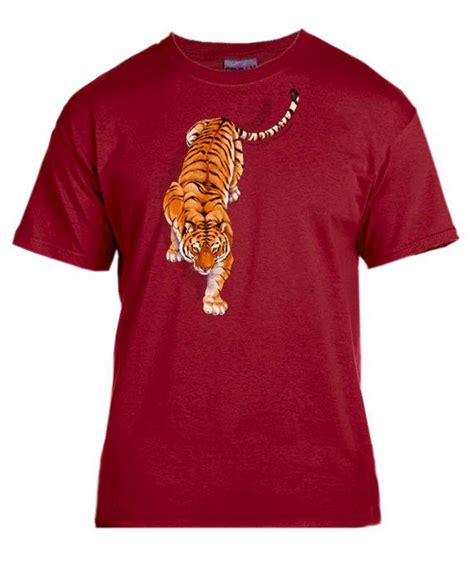 Siberian Tiger Cardinal Red T Shirt Red Tshirt Tiger Design Tiger