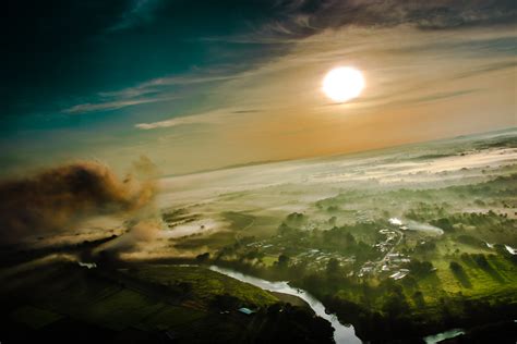 Costa Rica Arenal Area Farmland In Morning From Hot Air Balloo It S A Creekmore World