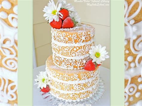 Semi Naked Red Velvet Cake Video Tutorial My Cake School