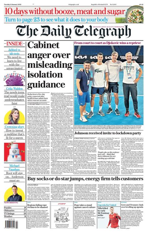 The Telegraph On Twitter The Front Page Of Tomorrow S Daily