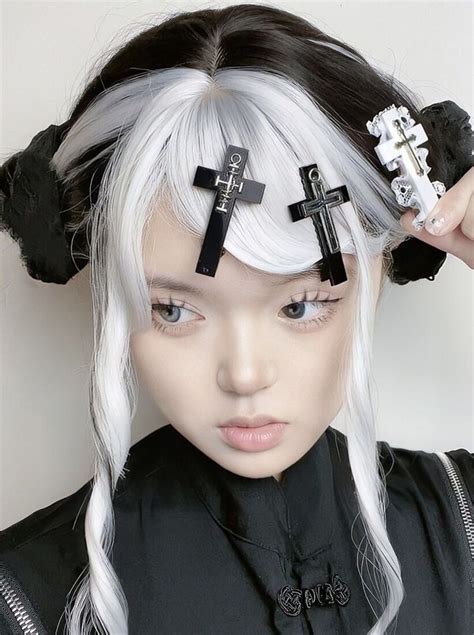 ︎ Dark Cross Acrylic Hairpin ︎ Niche Design, Hair Reference, Hairpin ...