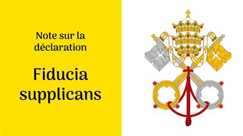 Note Sur La D Claration Fiducia Supplicans Sur La Signification