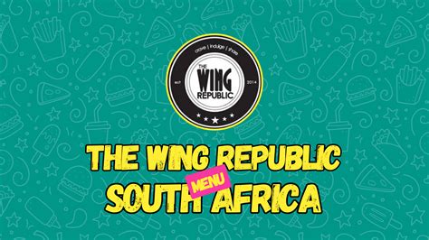 The Wing Republic Menu With Prices In South Africa 2025