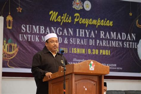 Masjid Surau Setiu Terima Sumbangan Ihya Ramadhan Trdi News