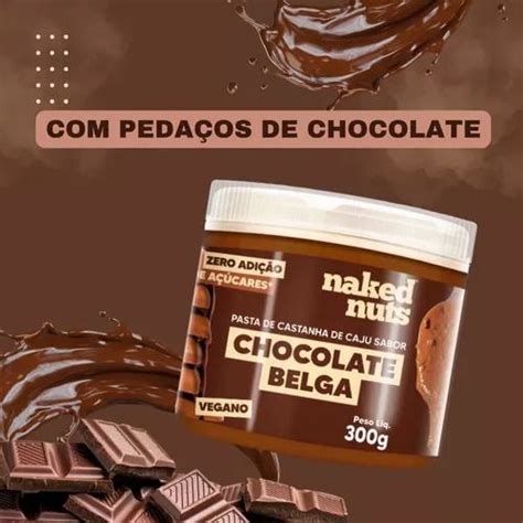 Pasta Castanha De Caju Sabor Chocolate Belga G Naked Nuts Fast Suplementos Importados E