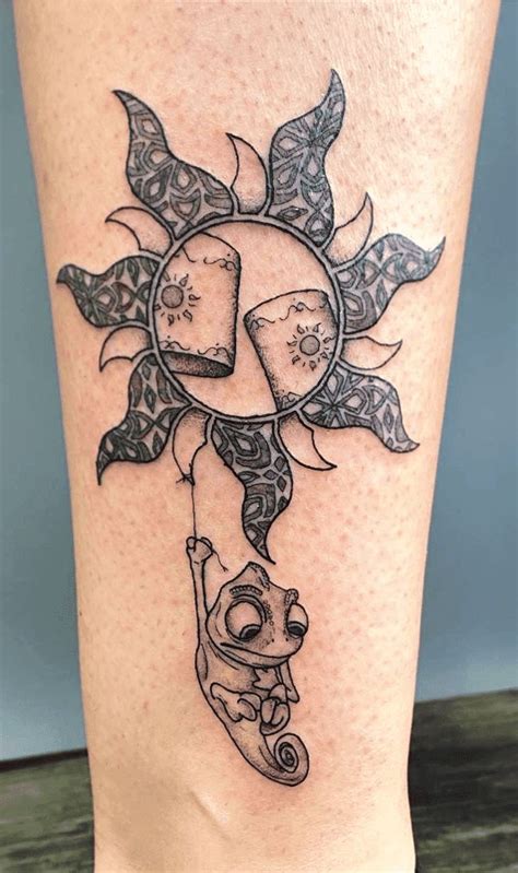 A Tattoo On The Leg Of A Person