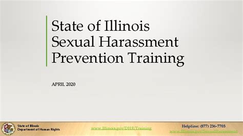 State Of Illinois Sexual Harassment Prevention Training April