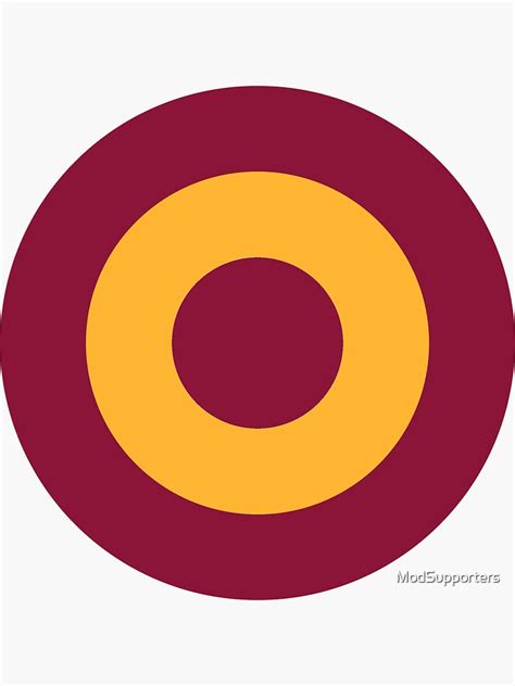 Claret Amber Retro Mod Sticker For Sale By Modsupporters Redbubble