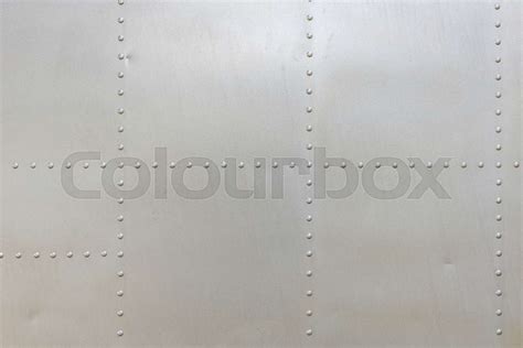 Metal Aluminum Surface Of The Aircraft Fuselage Texture Stock Image