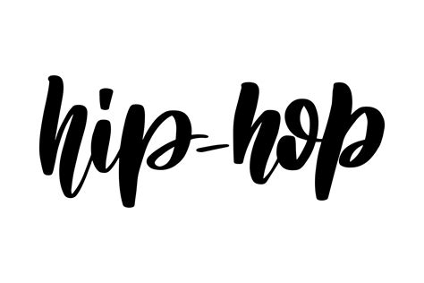 Hip hop. Handwritten stock lettering typography. Vector 4223322 Vector ...