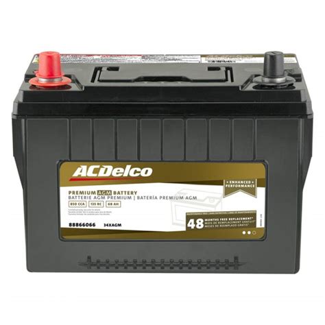 Acdelco® 34xagm Professional™ Gold Series Premium Agm Battery