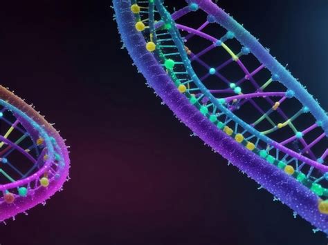 Premium Ai Image Dna Helix Colorful Genes Chromosomes Generative Ai