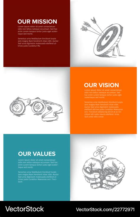 Company Profile Template With Mission Vision Vector Image