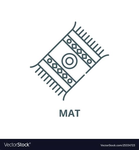 Mat Line Icon Linear Concept Outline Sign Vector Image