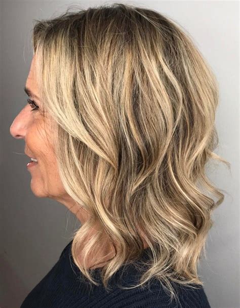 Youthful Bronde Sombre Hair Color Aging Hair Color Subtle Balayage