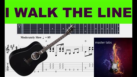 I Walk The Line Johnny Cash Guitar Tab Tutorial Mastertabs