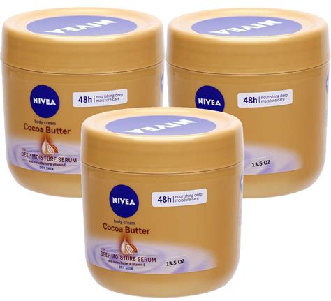 Amazon.com : Nivea Cocoa Butter Body Cream for Dry Skin - 13.5 Fl Oz ...