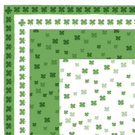 Clip Art FREE St Patrick S Day Shamrock Borders And Digital Papers