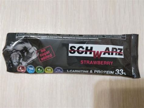 Батончик протеиновый Strawberry Schwarz - калорийность, пищевая ...