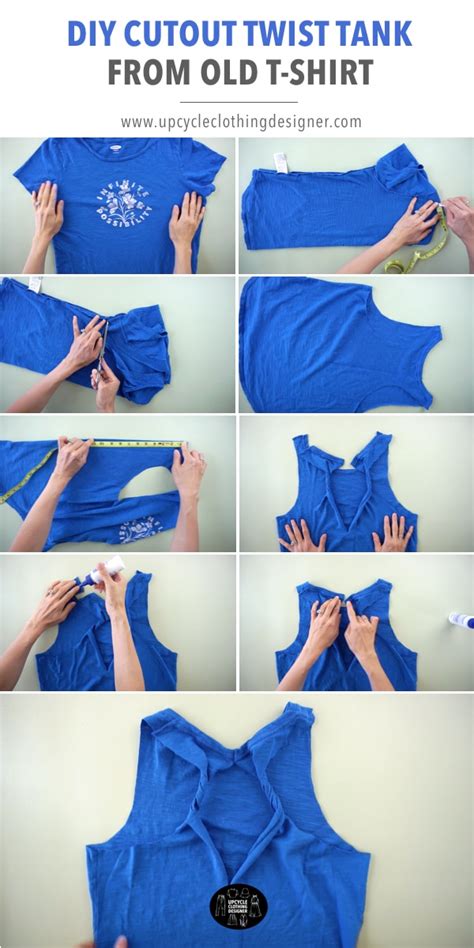 Diy Cutout Twist Tank From T Shirt Fashion Wanderer