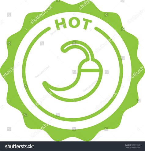 Hot Chilly Green Outline Icon Stock Vector Royalty Free Shutterstock