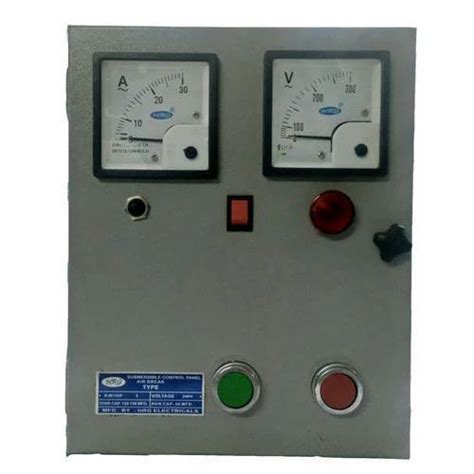 Mild Steel Single Phase Submersible Motor Control Panel Voltage 220