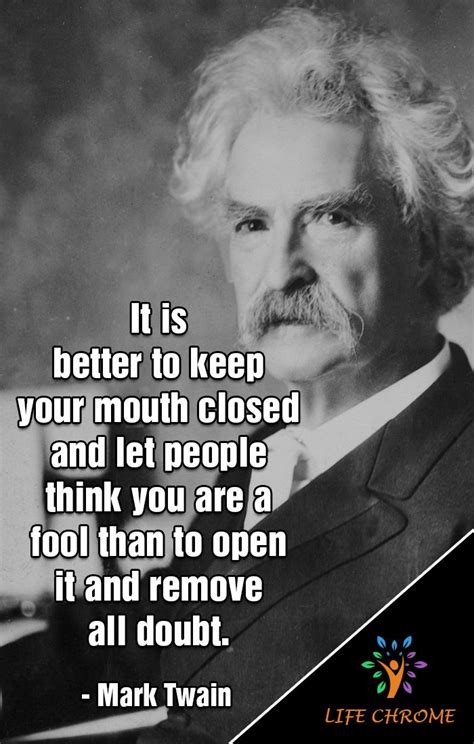 Mark Twain Quote Fool Mouth Article