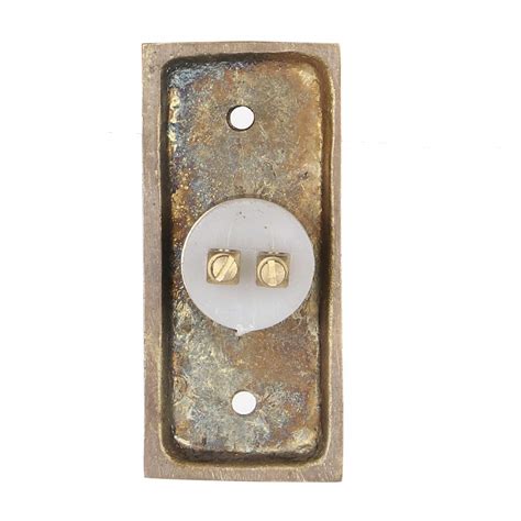 Wired Brass Doorbell Chime Push Button In Antique Brass Finish Vintage A29hardware