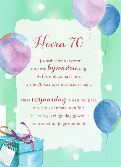 Verjaardagskaart Voor 70 Jarige Gefeliciteerd Tante