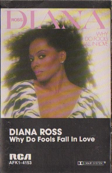 Diana Ross Why Do Fools Fall In Love 1981 Cassette Discogs