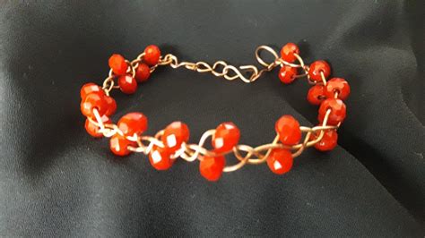 Kristal Taşlı Zigzag Bileklik Yapımı DIY Beaded Wirework Bracelet