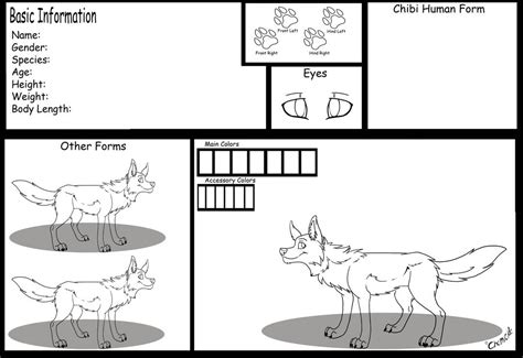 Wolf Reference Sheettemplate By Nightmareadoptables On Deviantart