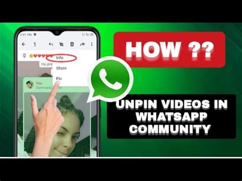 How To Unpin Videos From Whatsapp Community YouTube