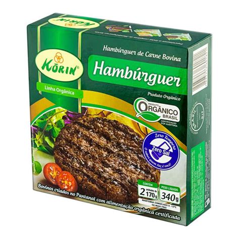 Hamb Rguer De Carne Bovina Org Nico Korin Caixa G Unidades Korin